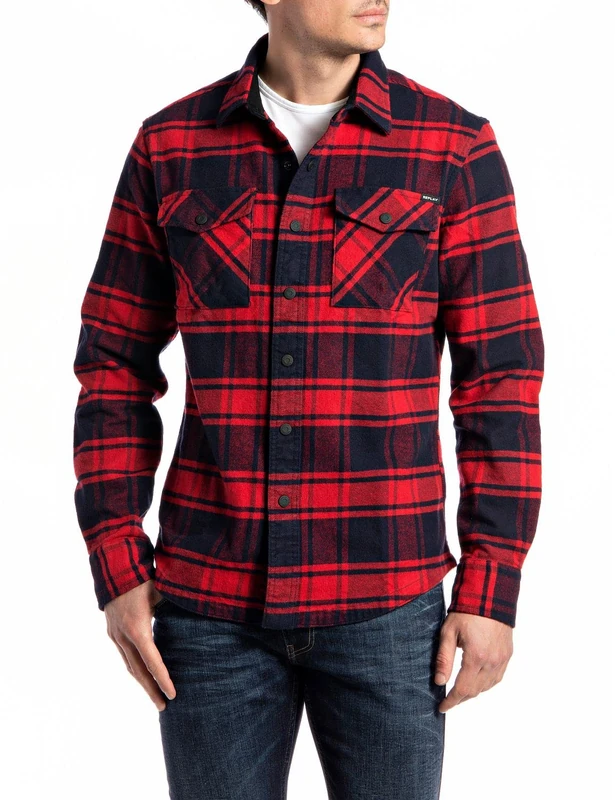 REPLAY Men's Shirt, 010 Multicolour, S - Image 1