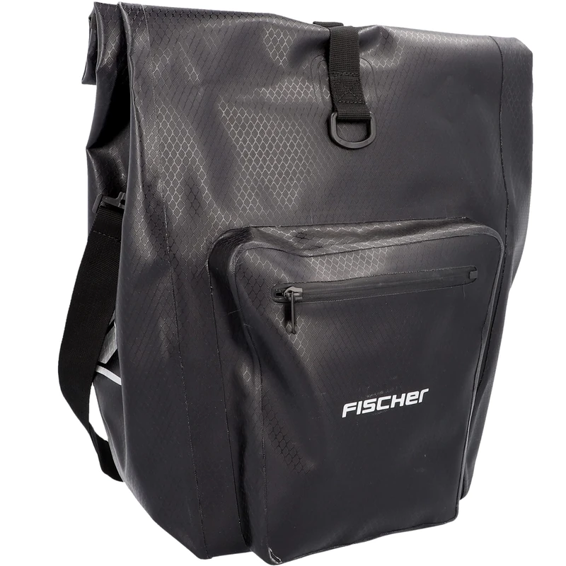 FISCHER Unisex - Adult Pannier Rack Bag, Tour, Black, M