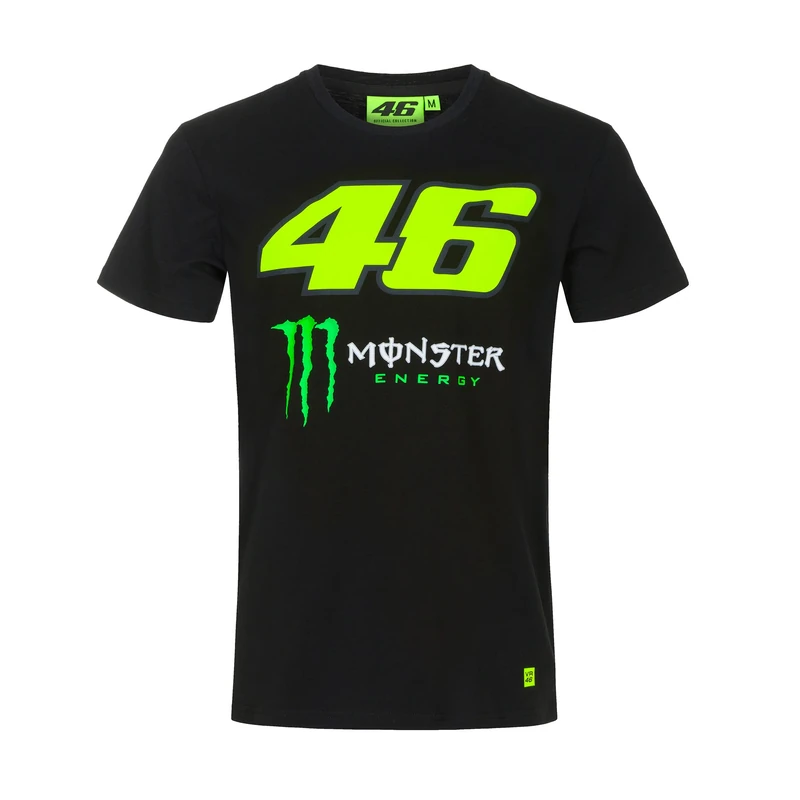 VR 46 Valentino Rossi Mens Monster T-Shirt, Black, L EU
