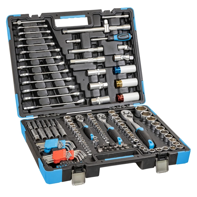 Güde 39003 GWZK 157 Tool Box (157-Piece Socket Spanner and Tool Set Made of Chrome Vanadium Steel in Practical Case)