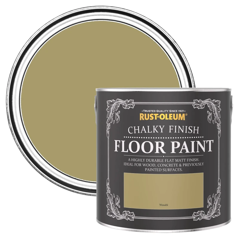 Rust-Oleum Green Scratch-Proof Floor Paint in Matt Finish - Wasabi 2.5L