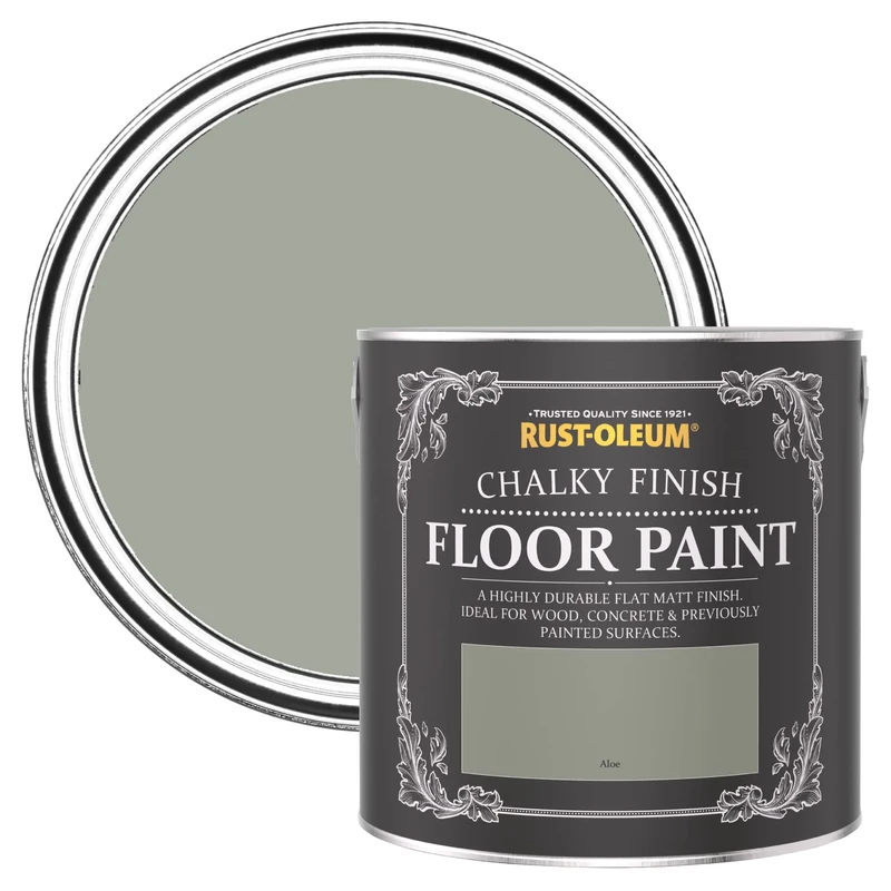 Rust-Oleum Light Green Scratch-Proof Floor Paint in Matt Finish - Aloe 2.5L