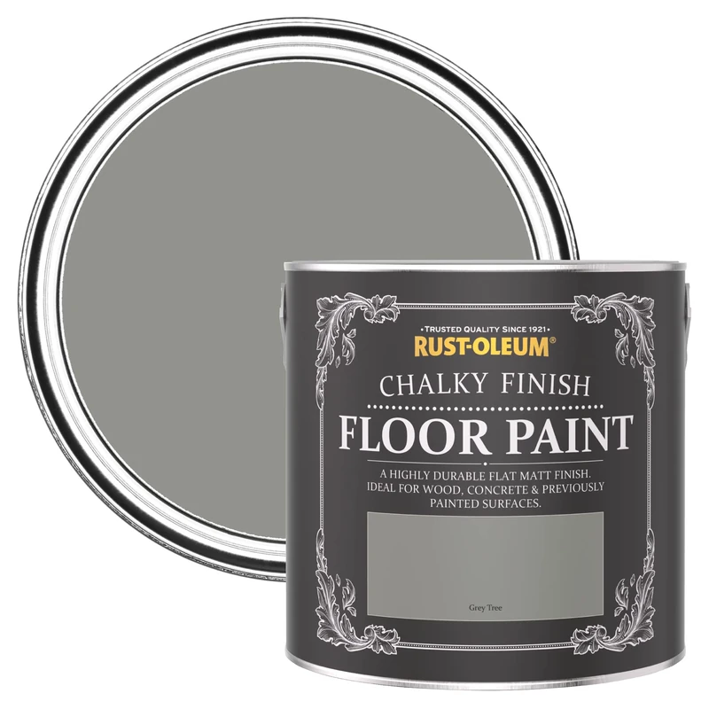 Rust-Oleum Grey Scratch-Proof Floor Paint in Matt Finish - Grey Tree 2.5L