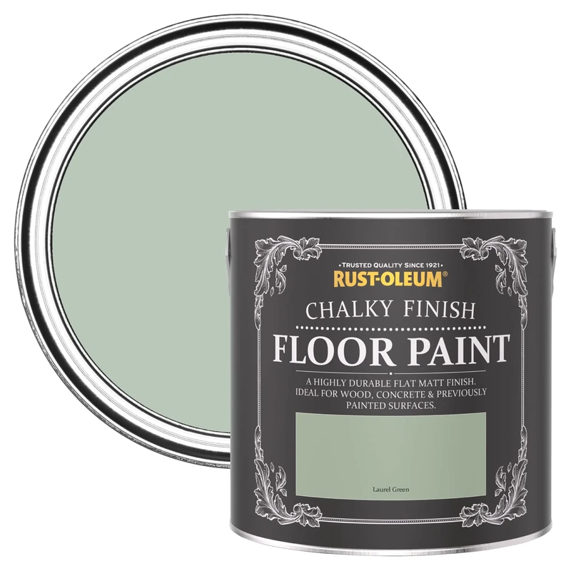 Rust-Oleum Green Scratch-Proof Floor Paint in Matt Finish - Laurel Green 2.5L