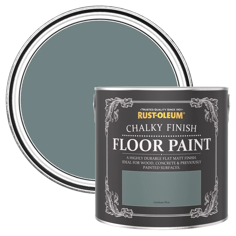 Rust-Oleum Blue Scratch-Proof Floor Paint in Matt Finish - Gresham Blue 2.5L