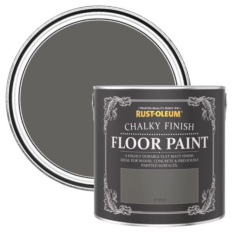 Rust-Oleum Grey Scratch-Proof Floor Paint in Matt Finish - Art School 2.5L