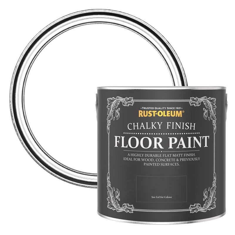Rust-Oleum White Scratch Proof Floor Paint in Matt Finish - Cotton (WHITE) 2.5L
