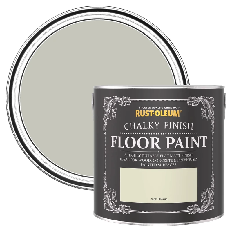 Rust-Oleum Light Green Scratch-Proof Floor Paint in Matt Finish - Apple Blossom 2.5L