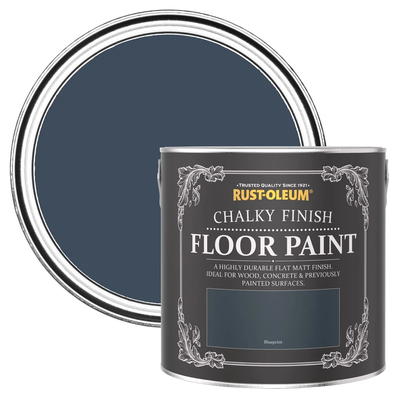 Rust-Oleum Blue Scratch-Proof Floor Paint in Matt Finish - Blueprint 2.5L