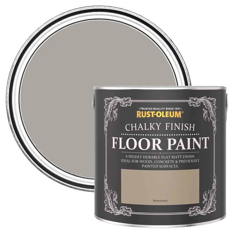Rust-Oleum Light Brown Scratch-Proof Floor Paint in Matt Finish - Butterscotch 2.5L