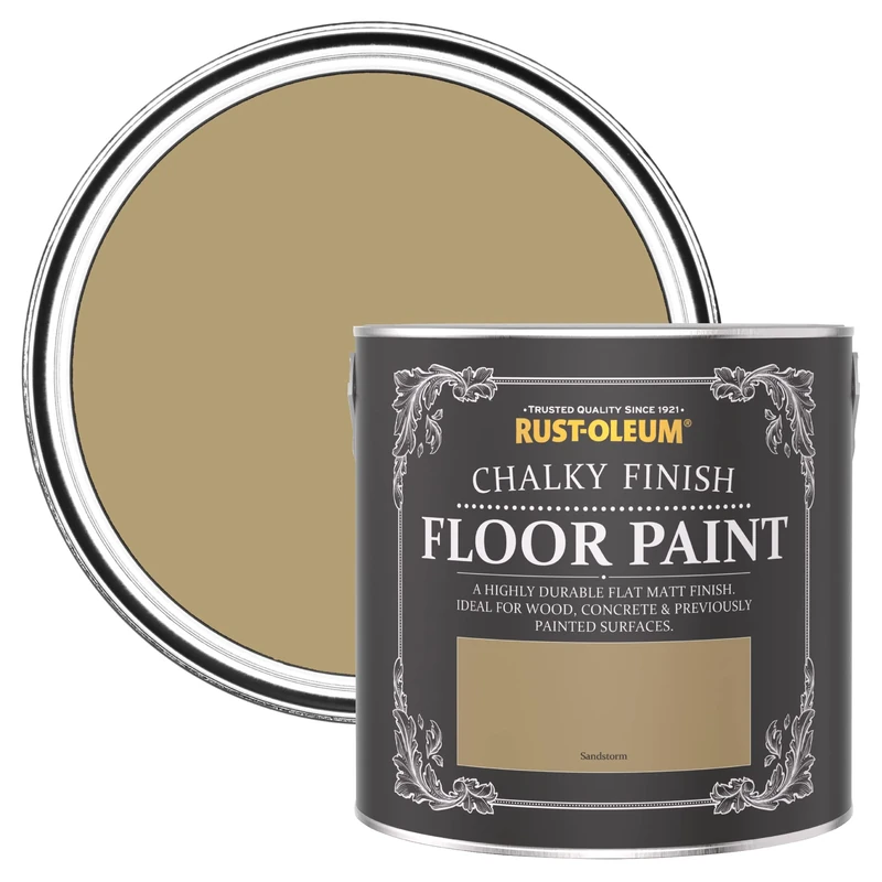 Rust-Oleum Yellow Scratch-Proof Floor Paint in Matt Finish - Sandstorm 2.5L
