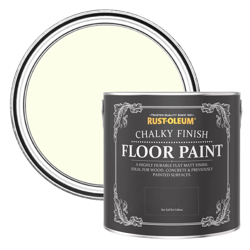 Rust-Oleum Off White Scratch-Proof Floor Paint in Matt Finish - Shortbread 2.5L