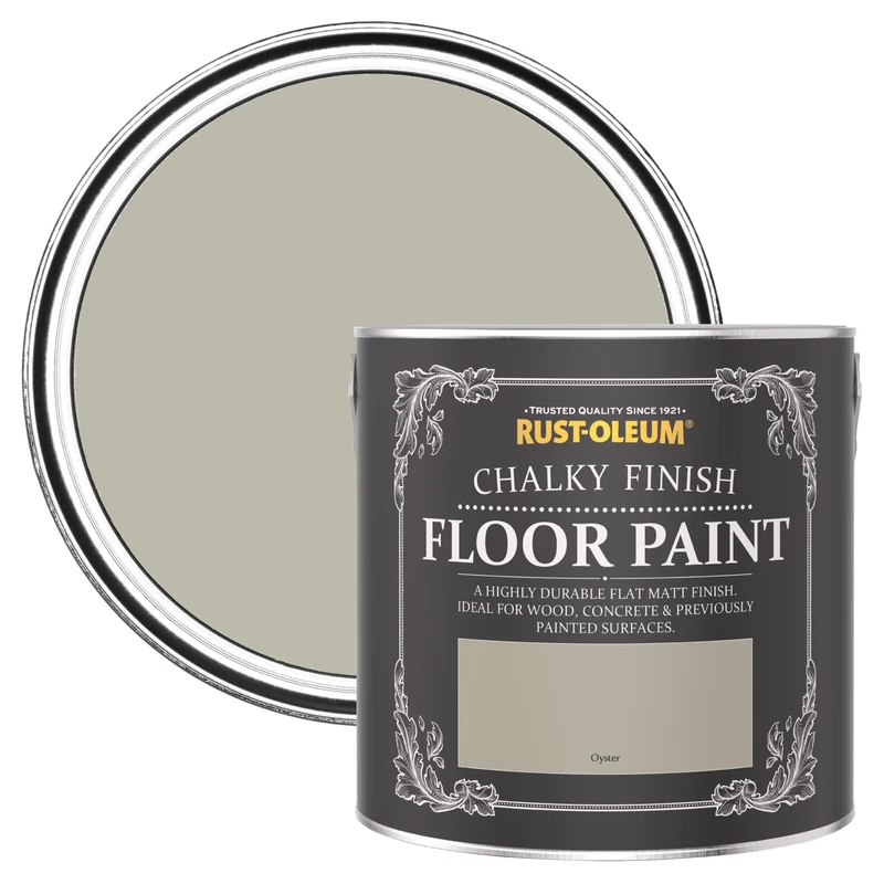 Rust-Oleum Grey Scratch-Proof Floor Paint in Matt Finish - Oyster 2.5L