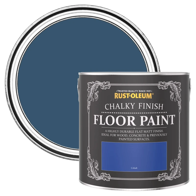 Rust-Oleum Blue Scratch-Proof Floor Paint in Matt Finish - Cobalt 2.5L
