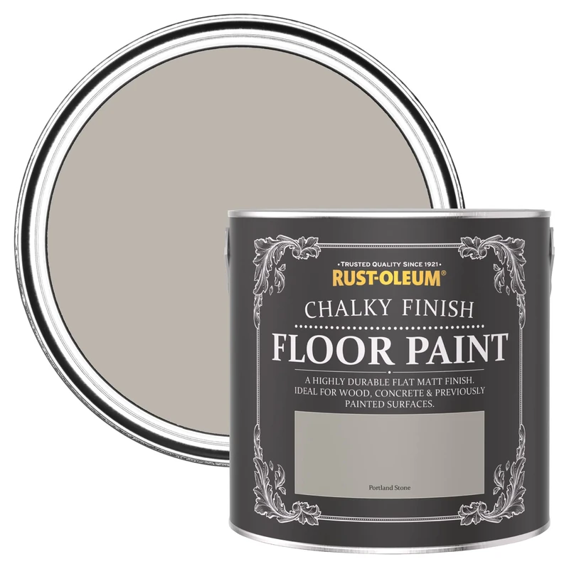 Rust-Oleum Beige Scratch-Proof Floor Paint in Matt Finish - Portland Stone 2.5L
