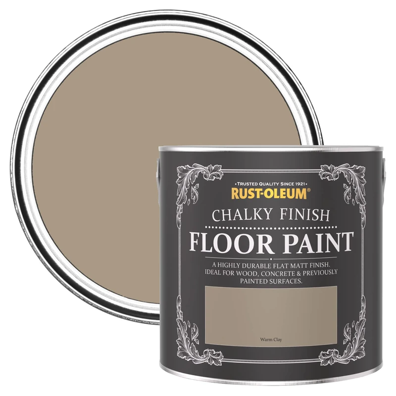 Rust-Oleum Light Brown Scratch-Proof Floor Paint in Matt Finish - Warm Clay 2.5L