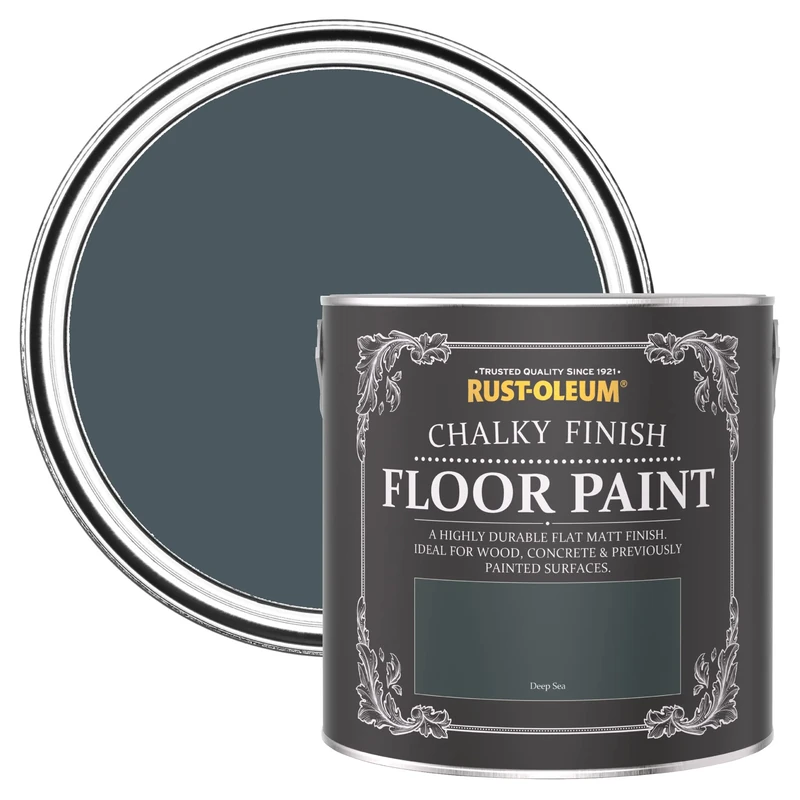 Rust-Oleum Green Scratch-Proof Floor Paint in Matt Finish - Deep Sea 2.5L