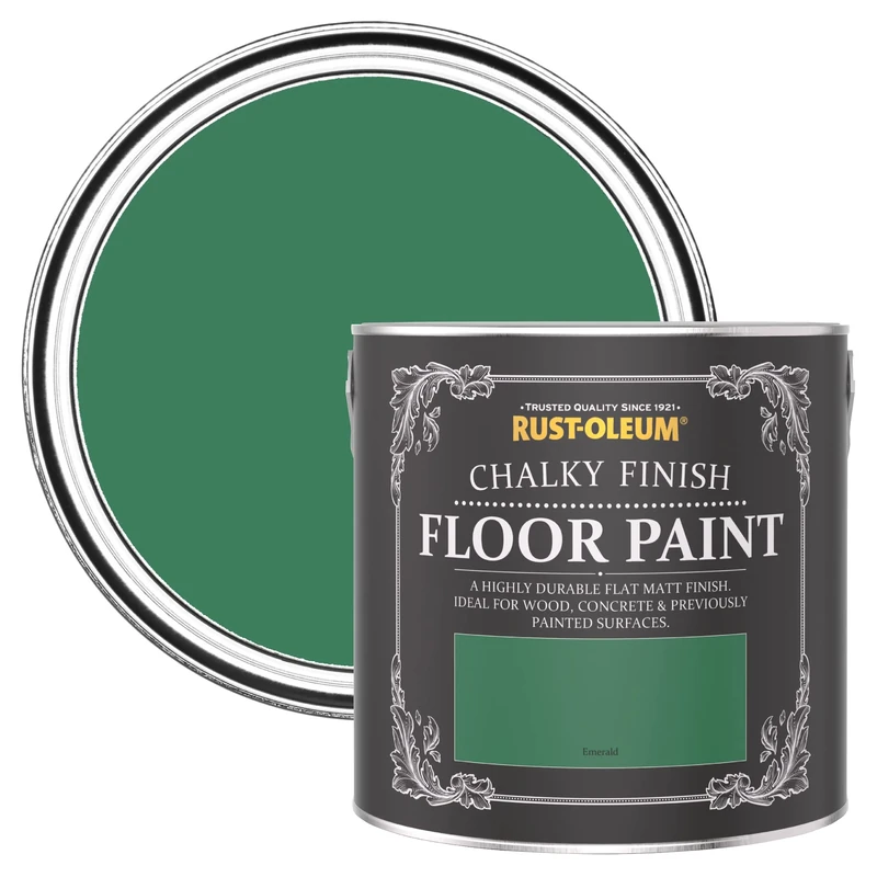 Rust-Oleum Green Scratch-Proof Floor Paint in Matt Finish - Emerald 2.5L