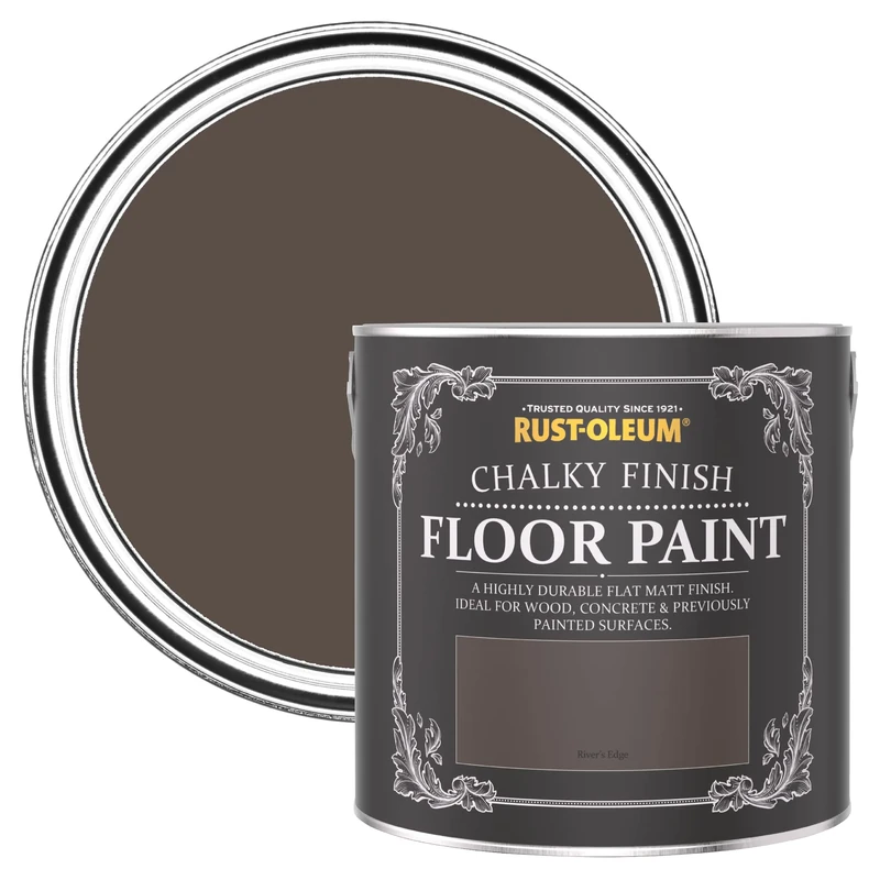 Rust-Oleum Brown Scratch-Proof Floor Paint in Matt Finish - River's Edge 2.5L