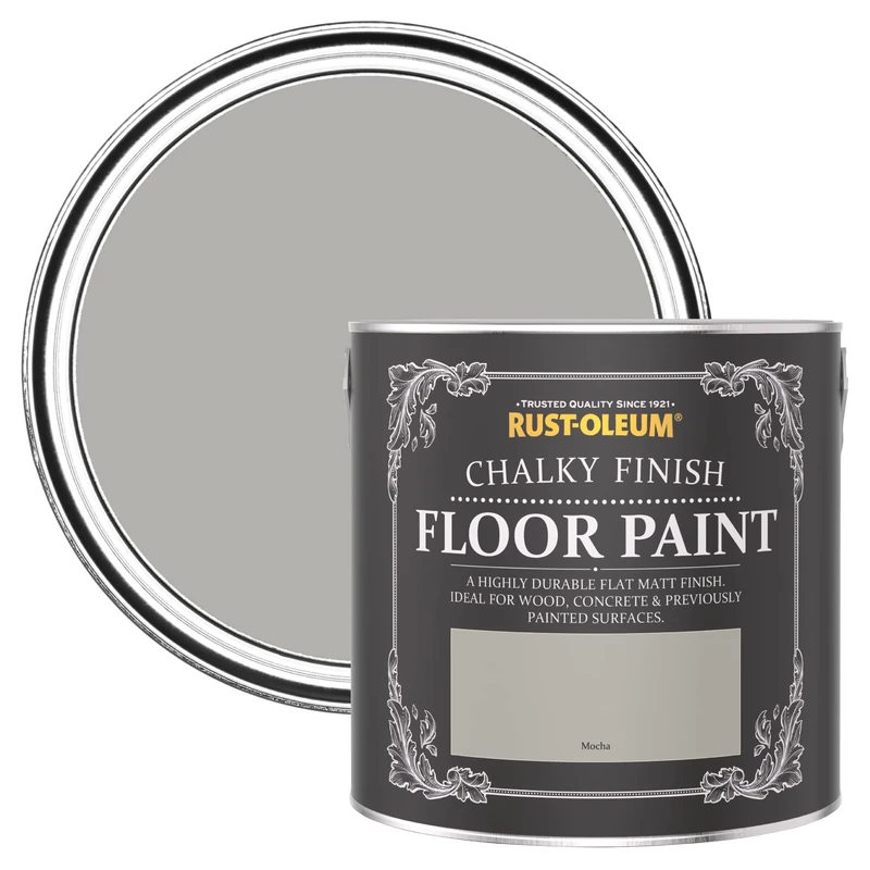Rust-Oleum Grey Scratch-Proof Floor Paint in Matt Finish - Mocha 2.5L