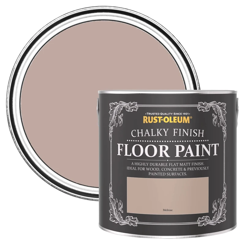 Rust-Oleum Light Pink Scratch-Proof Floor Paint in Matt Finish - Melrose 2.5L