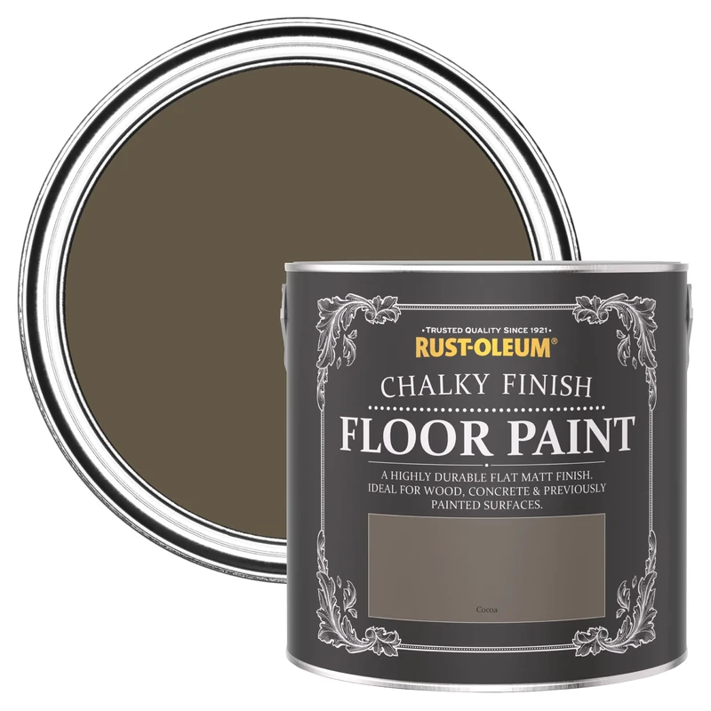 Rust-Oleum Brown Scratch-Proof Floor Paint in Matt Finish - Cocoa 2.5L