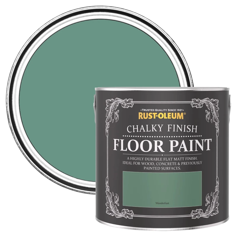 Rust-Oleum Green Scratch-Proof Floor Paint in Matt Finish - Wanderlust 2.5L