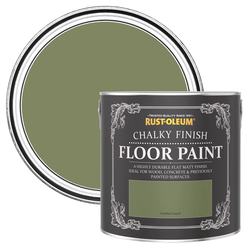 Rust-Oleum Green Scratch-Proof Floor Paint in Matt Finish - Familiar Ground 2.5L