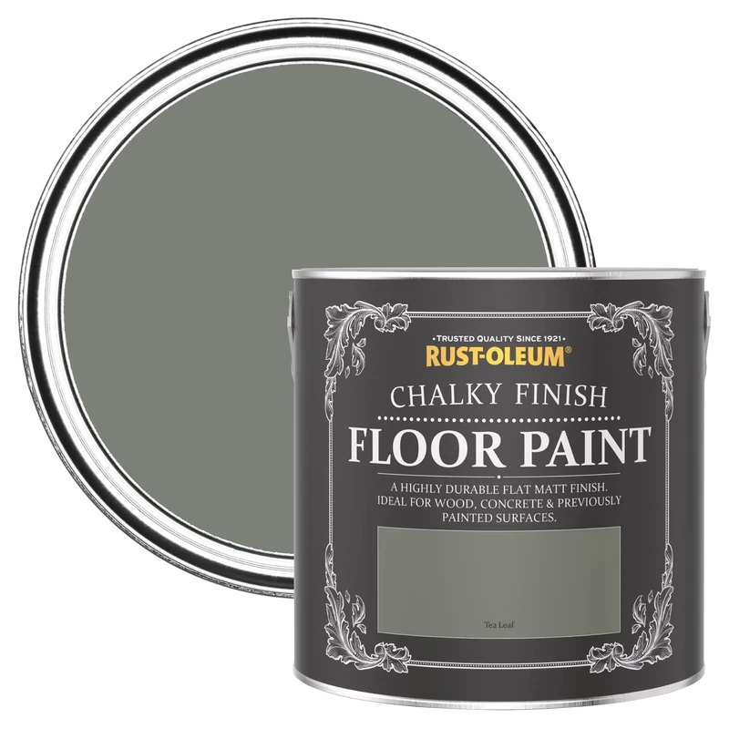 Rust-Oleum Light Green Scratch-Proof Floor Paint in Matt Finish - Tea Leaf 2.5L