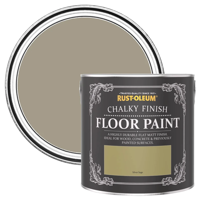 Rust-Oleum Beige Scratch-Resistant Floor Paint in Matt Finish - Silver Sage 2.5L