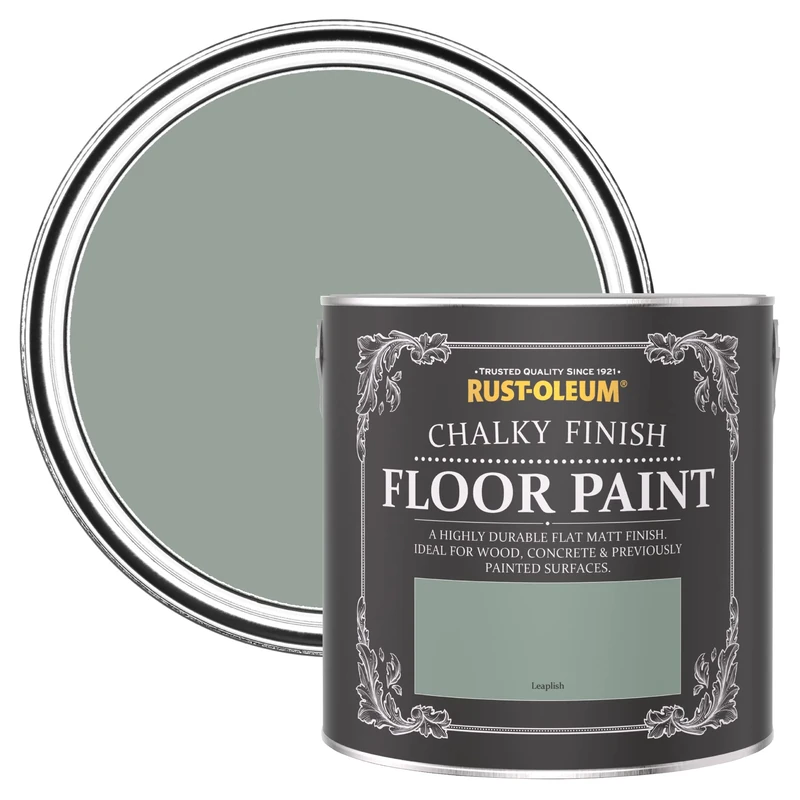 Rust-Oleum Green Scratch-Proof Floor Paint in Matt Finish - Leaplish 2.5L