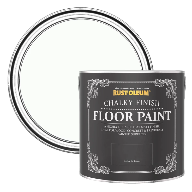 Rust-Oleum Off White Scratch-Proof Floor Paint in Matt Finish - Moonstone 2.5L