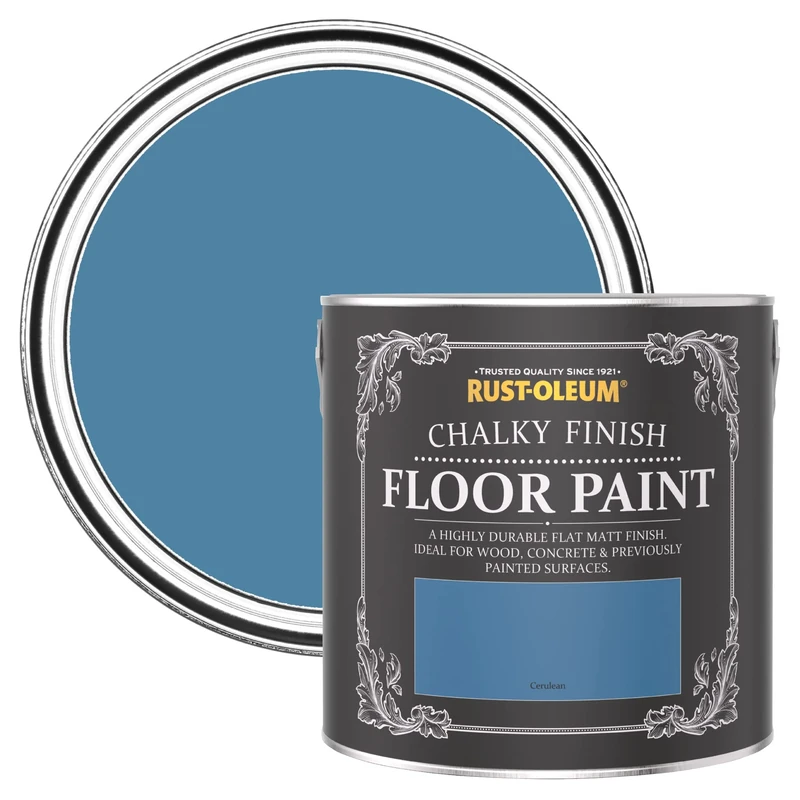 Rust-Oleum Blue Scratch-Proof Floor Paint in Matt Finish - Cerulean 2.5L