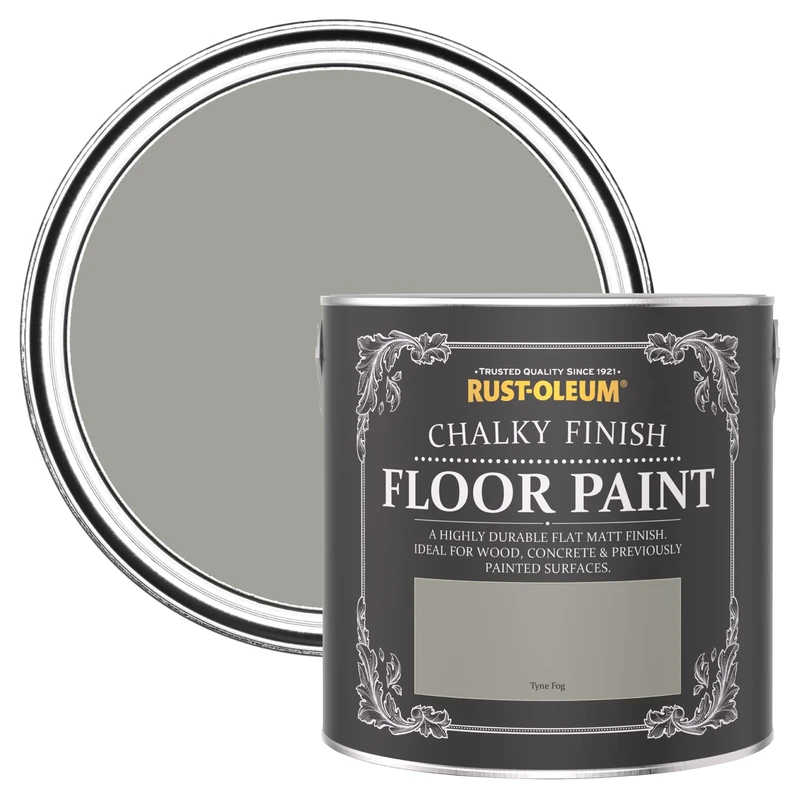 Rust-Oleum Grey Scratch-Resistant Floor Paint in Matt Finish - Tyne Fog 2.5L