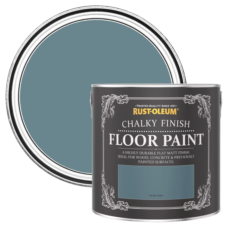 Rust-Oleum Blue Scratch-Proof Floor Paint in Matt Finish - Pacific State 2.5L