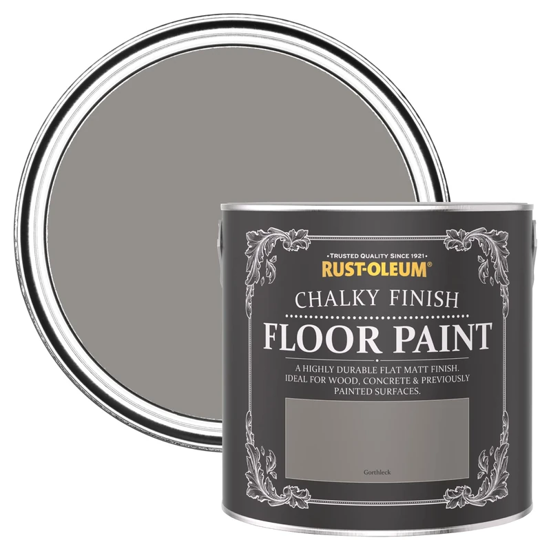 Rust-Oleum Light Grey Scratch-Proof Floor Paint in Matt Finish - Gorthleck 2.5L