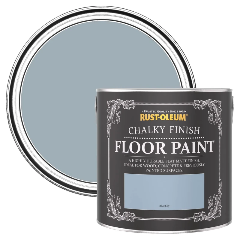 Rust-Oleum Blue Scratch-Proof Floor Paint in Matt Finish - Blue Sky 2.5L