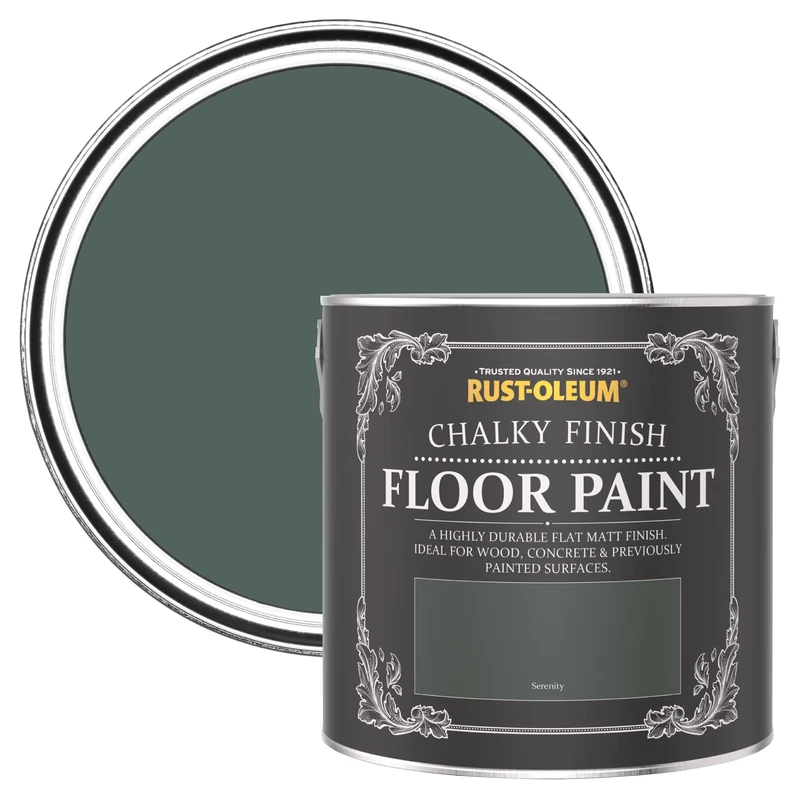 Rust-Oleum Green Scratch-Proof Floor Paint in Matt Finish - Serenity 2.5L