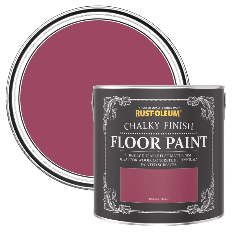 Rust-Oleum Pink Scratch-Proof Floor Paint in Matt Finish - Raspberry Ripple 2.5L