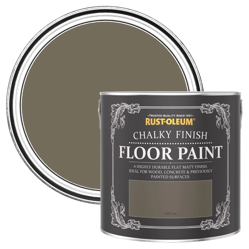 Rust-Oleum Light Brown Scratch-Proof Floor Paint in Matt Finish - Café Luxe 2.5L