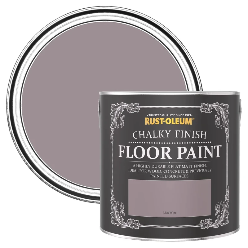 Rust-Oleum Purple Scratch-Proof Floor Paint in Matt Finish - Lilac Wine 2.5L