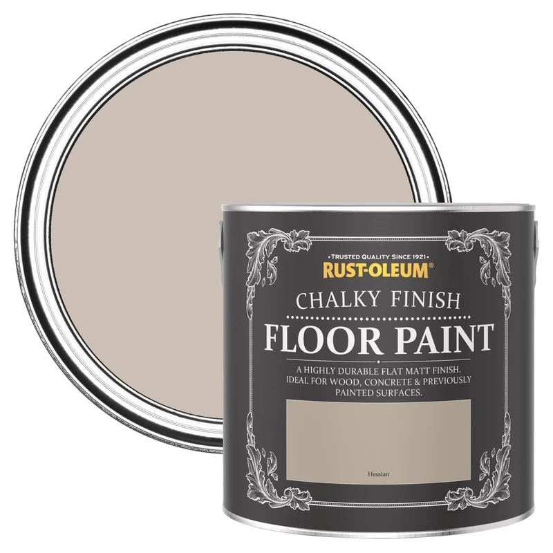 Rust-Oleum Light Brown Scratch-Proof Floor Paint in Matt Finish - Hessian 2.5L
