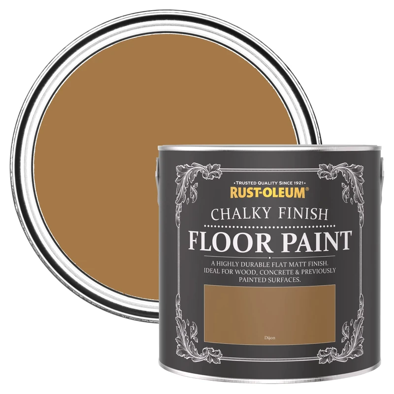 Rust-Oleum Yellow Scratch-Proof Floor Paint in Matt Finish - Dijon 2.5L