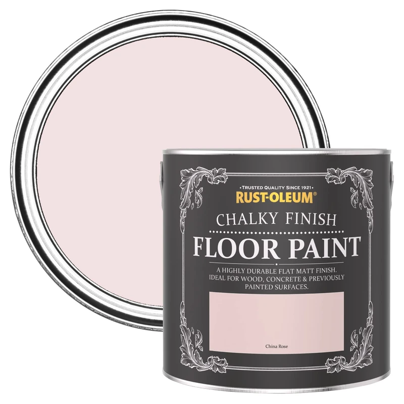 Rust-Oleum Pink Scratch-Proof Floor Paint in Matt Finish - China Rose 2.5L