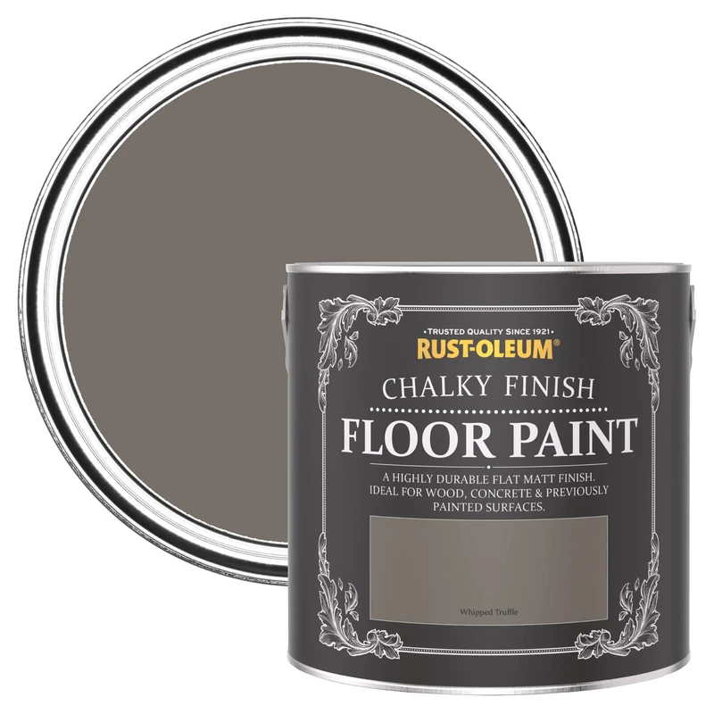 Rust-Oleum Brown Scratch-Proof Floor Paint in Matt Finish - Whipped Truffle 2.5L