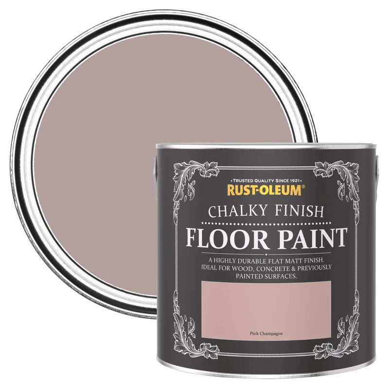 Rust-Oleum Pink Scratch-Proof Floor Paint in Matt Finish - Pink Champagne 2.5L