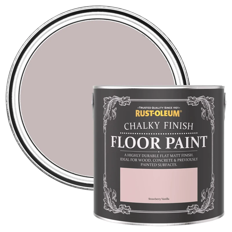 Rust-Oleum Pink Scratch-Proof Floor Paint in Matt Finish - Strawberry Vanilla 2.5L