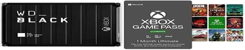 WD_BLACK P10 5TB Game Drive for Xbox + Xbox Game Pass Ultimate | 1 Month Membership | Xbox/Win 10 PC - Download Code