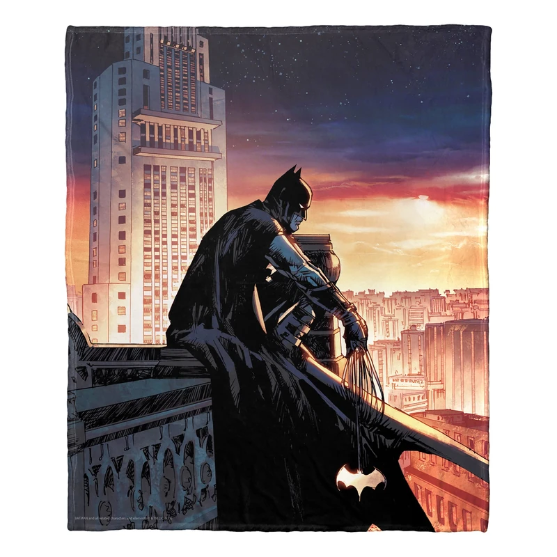 NORTHWEST DC Comics Batman Silk Touch Throw Blanket, 50" x 60", Knight Watch