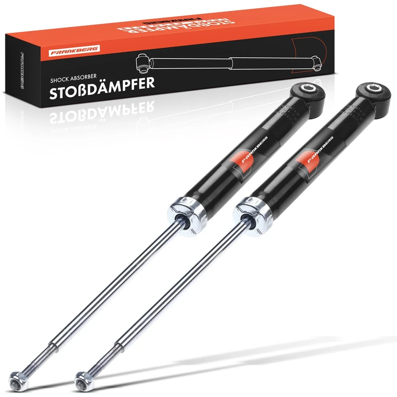 Frankberg 2x Shock Absorber Strut Rear Left Right 570mm Gas pressure Compatible with Clio II BB CB Thalia I LB Thalia II LU Replace# 343289,7700426693